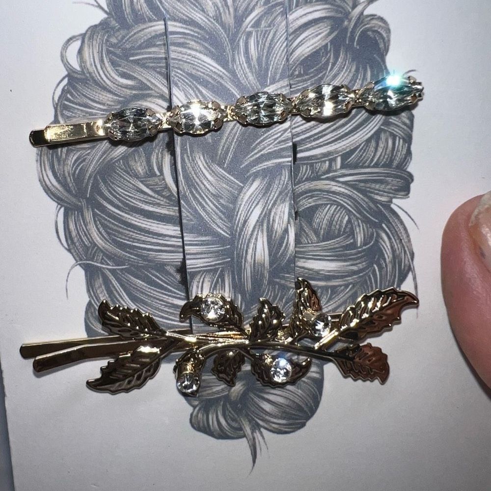 Pretty Little Things Rhinestone Hair Pin Set - Picture 9 of 10
